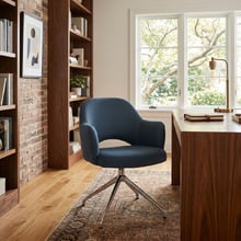 Lex Cotton-Blend Trestle Armchairs (Set of 2)